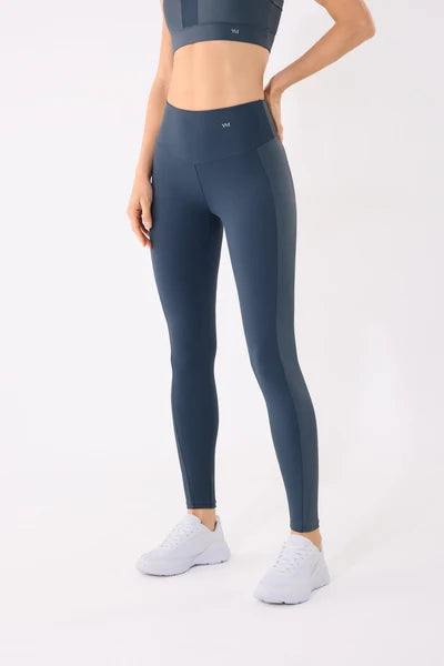 LEGGINGS DEPORTIVOS LARGOS CON BANDA METALIZADA