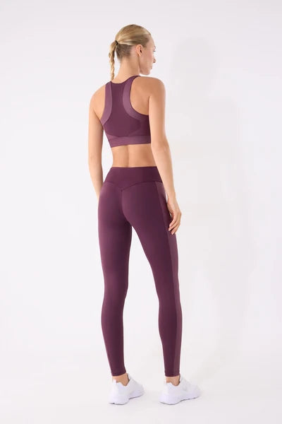 LEGGINGS DEPORTIVOS LARGOS CON BANDA METALIZADA