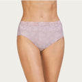 Braga midi de microfibra con jacquard floral y blonda ref 32080